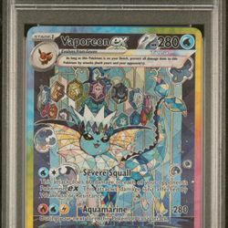 Vaporeon Ex Graded Pokemon Card