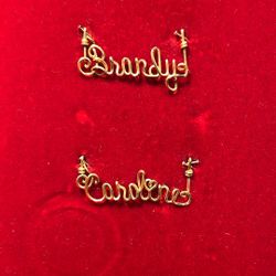 12k Gold Filled Customized Wire Name With Chain