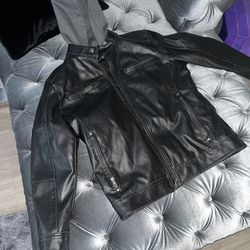 Black Riet Leather Jacket Size L