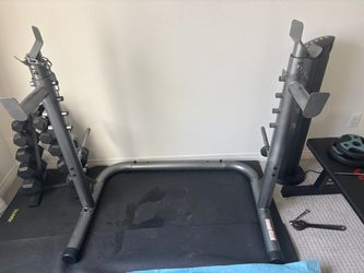 Weight rack.