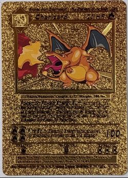 Charizard First Edition Gold Foil Fan Art Card