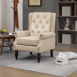Modern Armchair Accent Chair Lounge - Beige