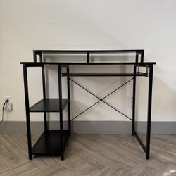 MOVING - Modern Computer Desk with Keyboard Tray & Shelves