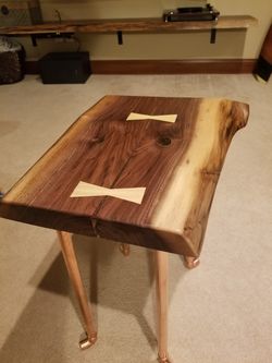Live Edge Wood Side Table