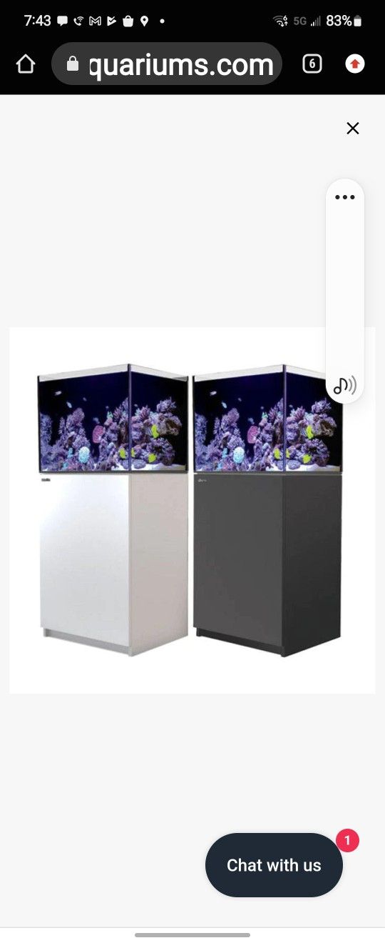 Waterbox 20 Aquarium with Black Stand & Accessories.  