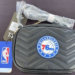 Brand New Philadelphia 76ers Women's Crossbody Bag - Black