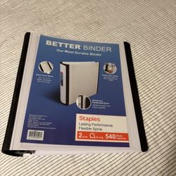 Staples White Binder