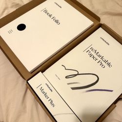 Remarkable paper pro 11.8” paper tablet with marker plus and book folio in mosaic weave 