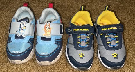 Set of kids shoes. Paw patrol & bluey