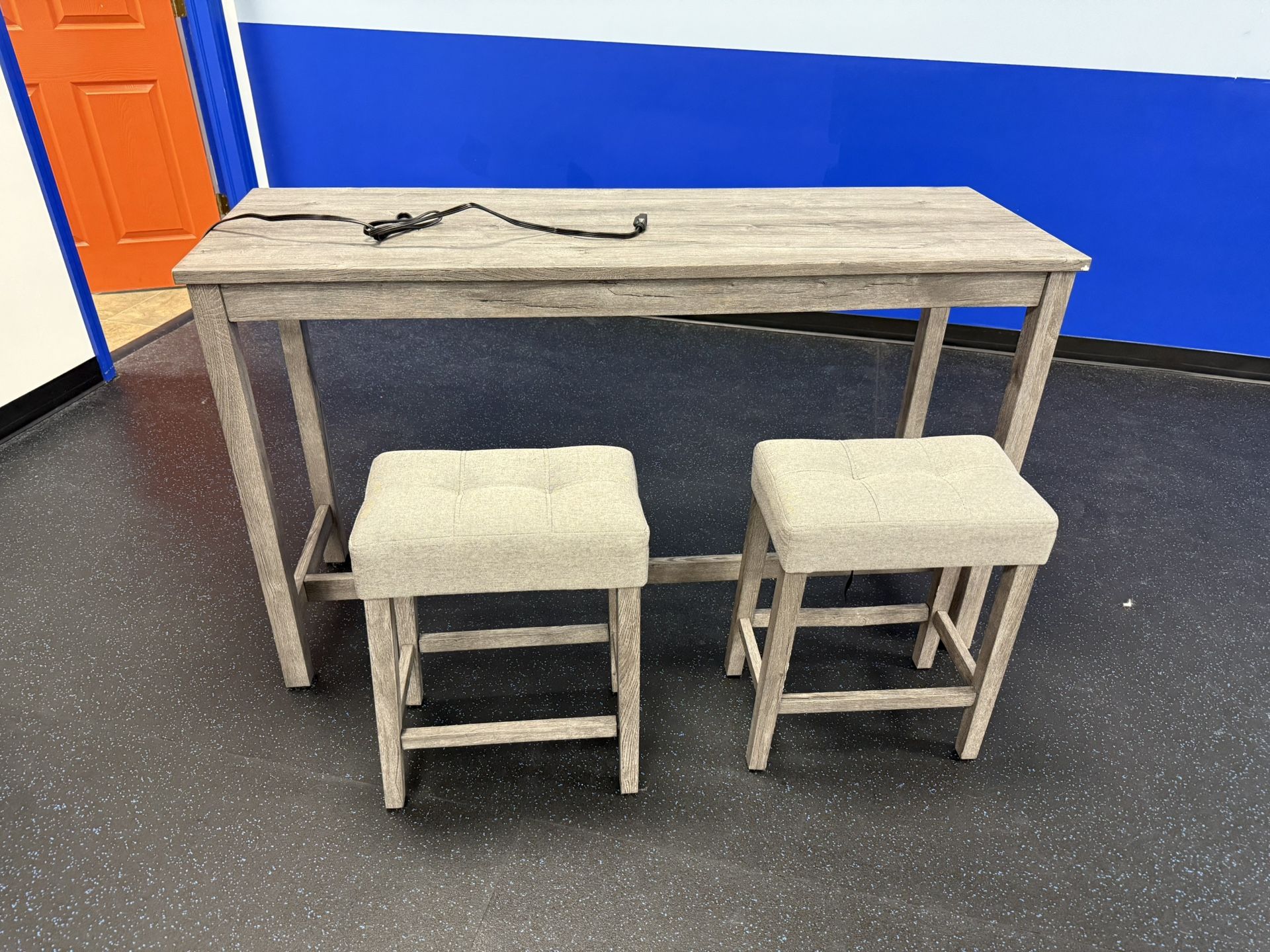 Bar table with chairs