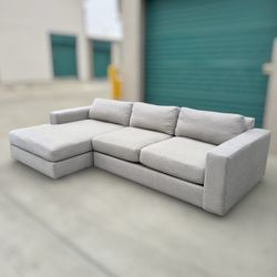 West Elm Urban Grey 2 Piece Sectional Sofa Couch - 🚚 DELIVERY AVAILABLE // ONLY $50 DOWN 💸