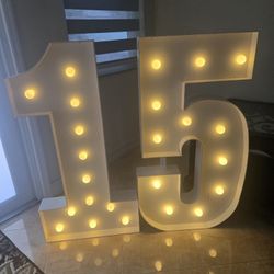 Number 15 For Quinceanera