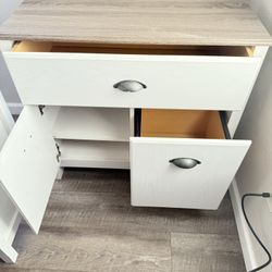 Grey Oak & White Office Funiture