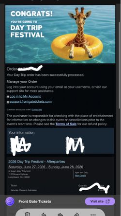 Day trip After Party Saturday