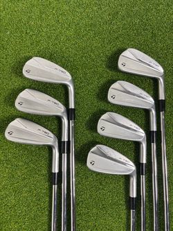 TaylorMade P(contact info removed) Iron Set 5-AW KBS C-Taper 120 Stiff Steel RH 7 Clubs