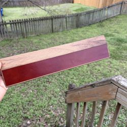 Walnut & Leather Keyboard Wrist Rest – Handmade 14” TKL Wrist Rest