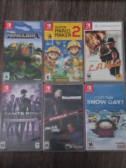 6 Nintendo switch games $30 each