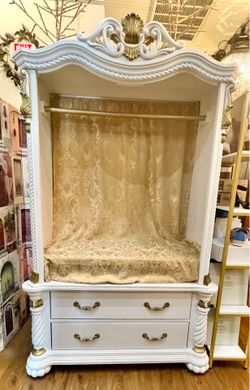 Ornate Hand Painted Armoire