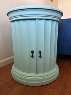 Light blue wooden cabinet