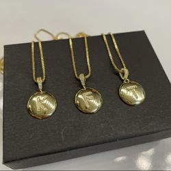 New Gold Plated Initial Necklace