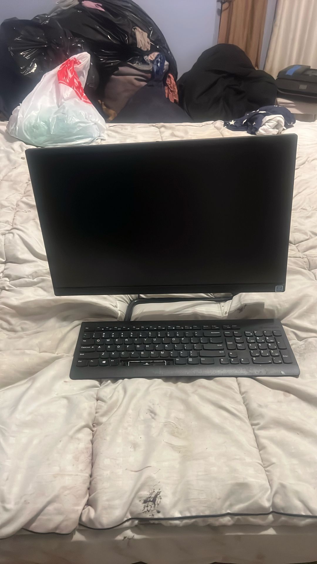 Computer And Keyboard