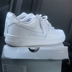 All White Air Forces Size 10