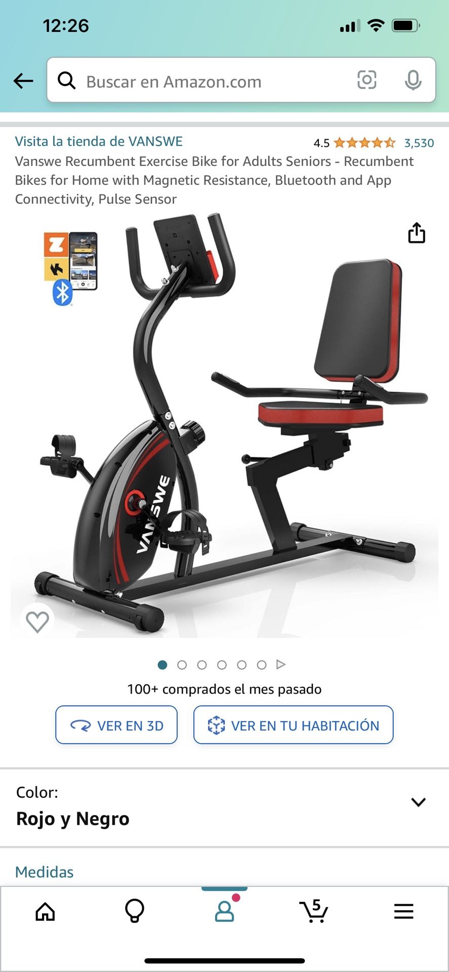 Vanswe Recumbent Exercise Bike