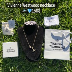 Vivinne Westwood 925 Silver Gold Plated Necklace 