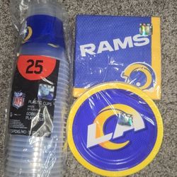 LA RAMS Party Supplies(cups,napkins,plates