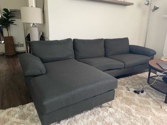 Amanda Modern Linen Large Sectional Sofa