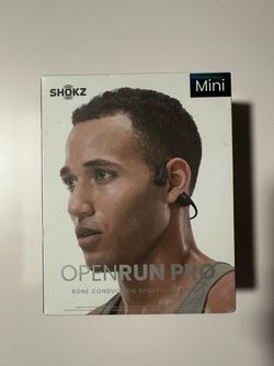 SHOKZ OpenRun Pro Mini-Bone Conduction Headphones, Open-Ear Bluetooth Wireless Sport Headphones for Running and Workout-Sweat Resistant