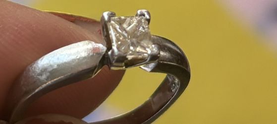 .5 Carat Natural Diamond Platinum Partial Square Shaped Band