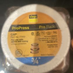 Pro press copper three-quarter inch caps