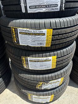 235/65/17 a plus (4) new tires installed and balanced 40,000 Miles Warranty
