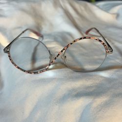 Rose Gold Colored Round Framed Glasses