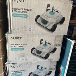 AIPER Automatic Pool Cleaner, Robotic Pool Vacuum for Above Ground Pools with 33ft Swivel Floating Cable- Orca 800 Mate, White