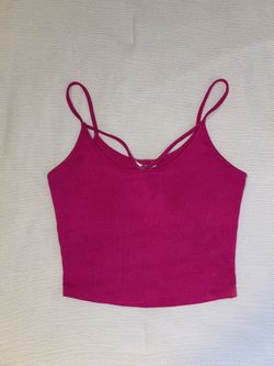 Pink Cropped Cut Out Top