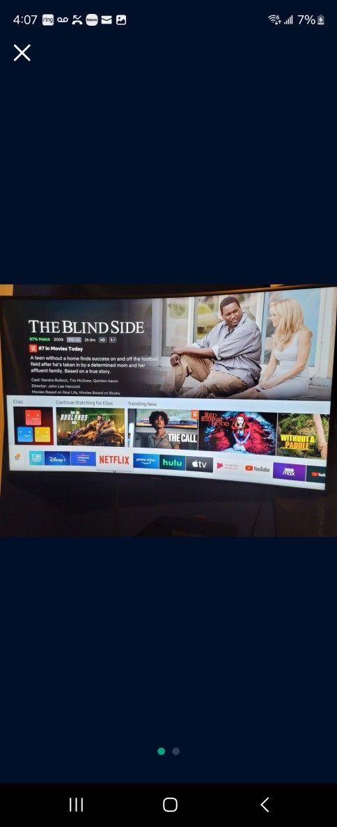 Samsung 55 Inch Curved TV Mounted