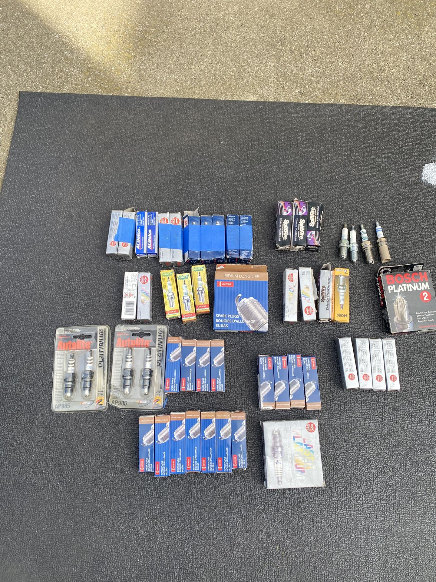 Assorted spark plugs for mechanics or auto repair special