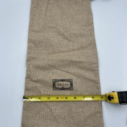 Authentic Gucci beige cloth drawstring shoe or accessories dust bag