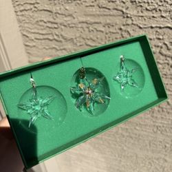 Swarovski 2025 Annual Edition Star Ornament Set (3-Piece) – New in Box 