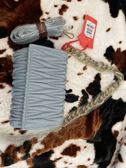 Light blue Quilted Montana West Crossbody NWT