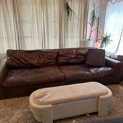 Restoration Hardware Leather sofa