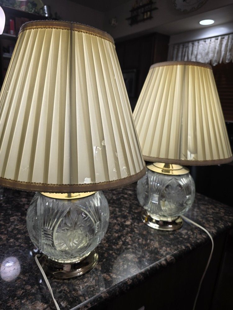 Vintage Cut Crystal Lamps