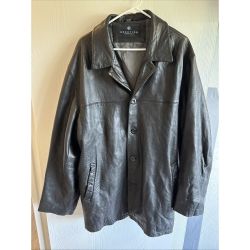 Kenneth Cole Reaction Genuine Leather Missing Button XXL