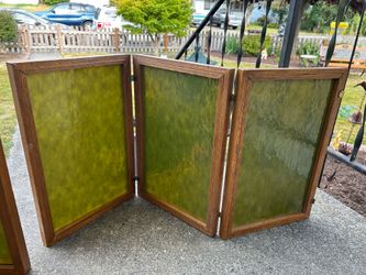 Retro MCM Tabletop Accent Screen / Divider / Privacy Screen