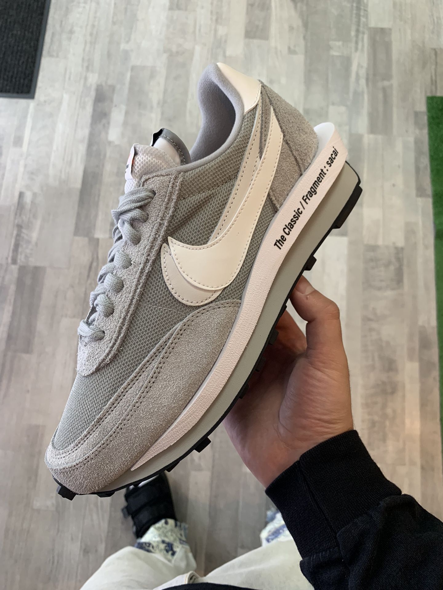 Nike Sacai Waffle Fragment Grey Size 10 Deadstock 