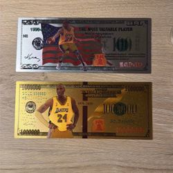 Kobe Memorabilia (2 Bills and 16 Coins) 