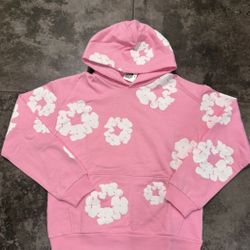 Pink Denim Tear Wreath Hoodie - Small, Medium