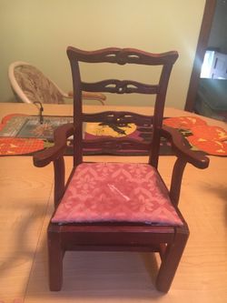 Doll high back chair suitable for American girl or other dolls